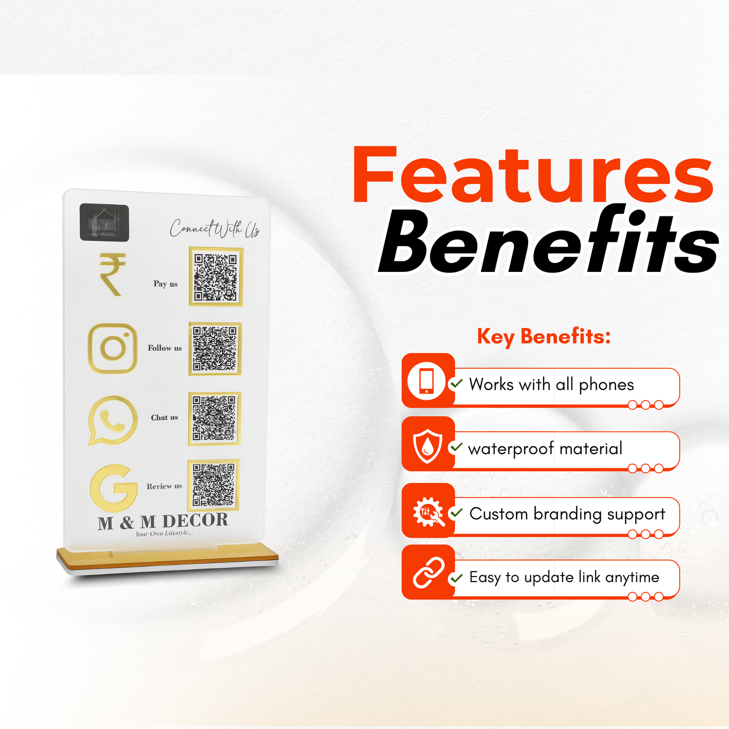 4 QR Digital Vertical Standee
