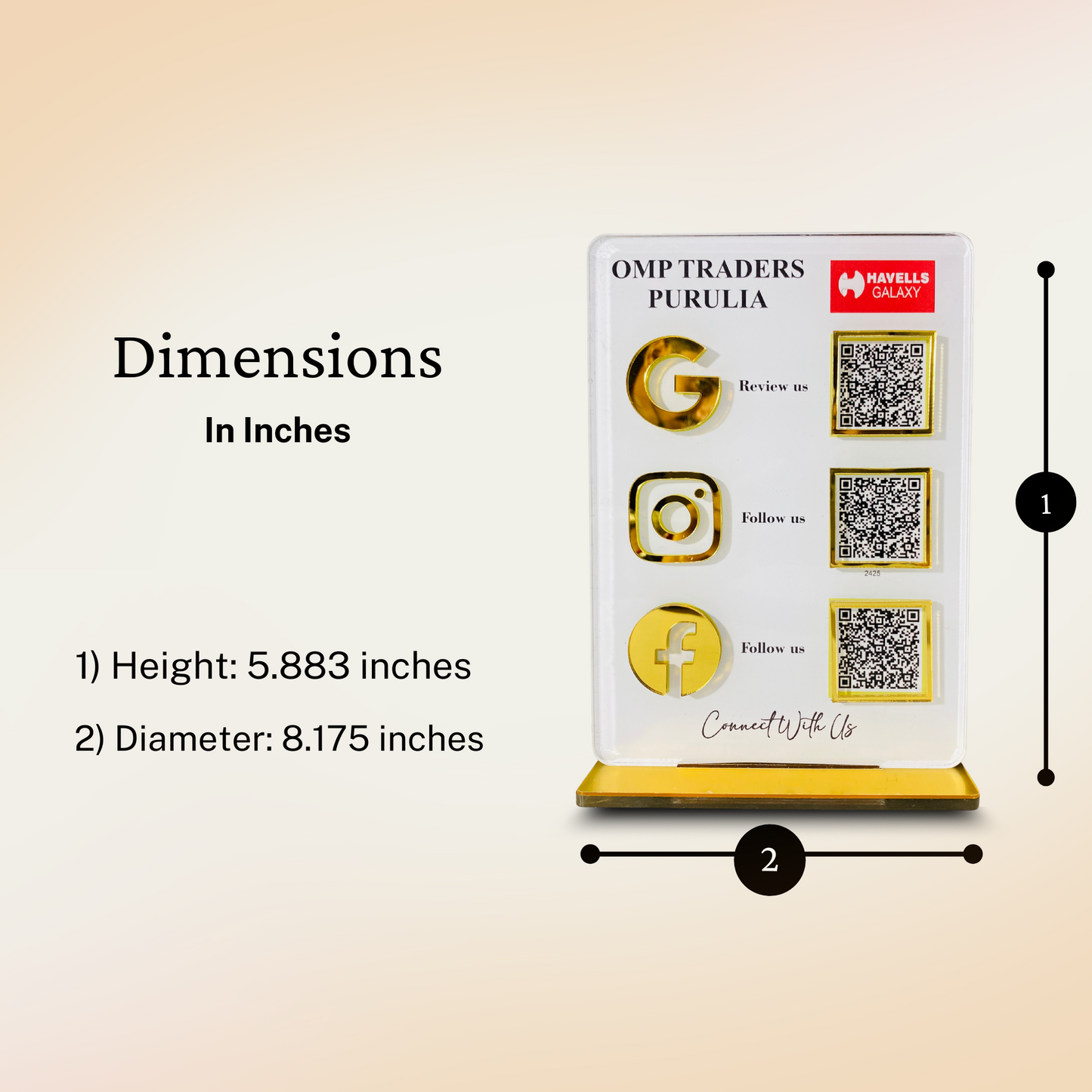 3 QR Vertical Digital Standee