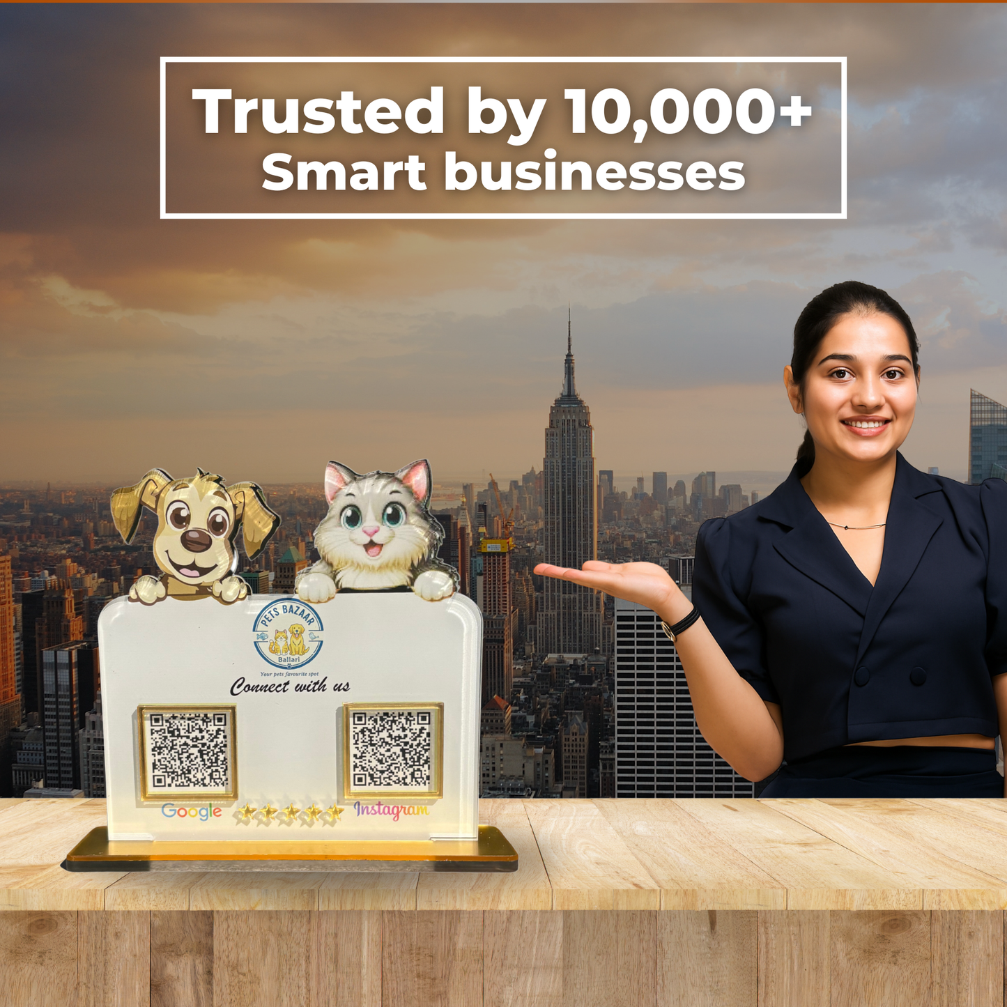 2 QR Pet Store Standee