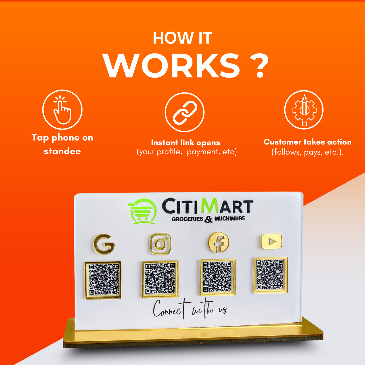 4 QR Premium Horizontal Standee