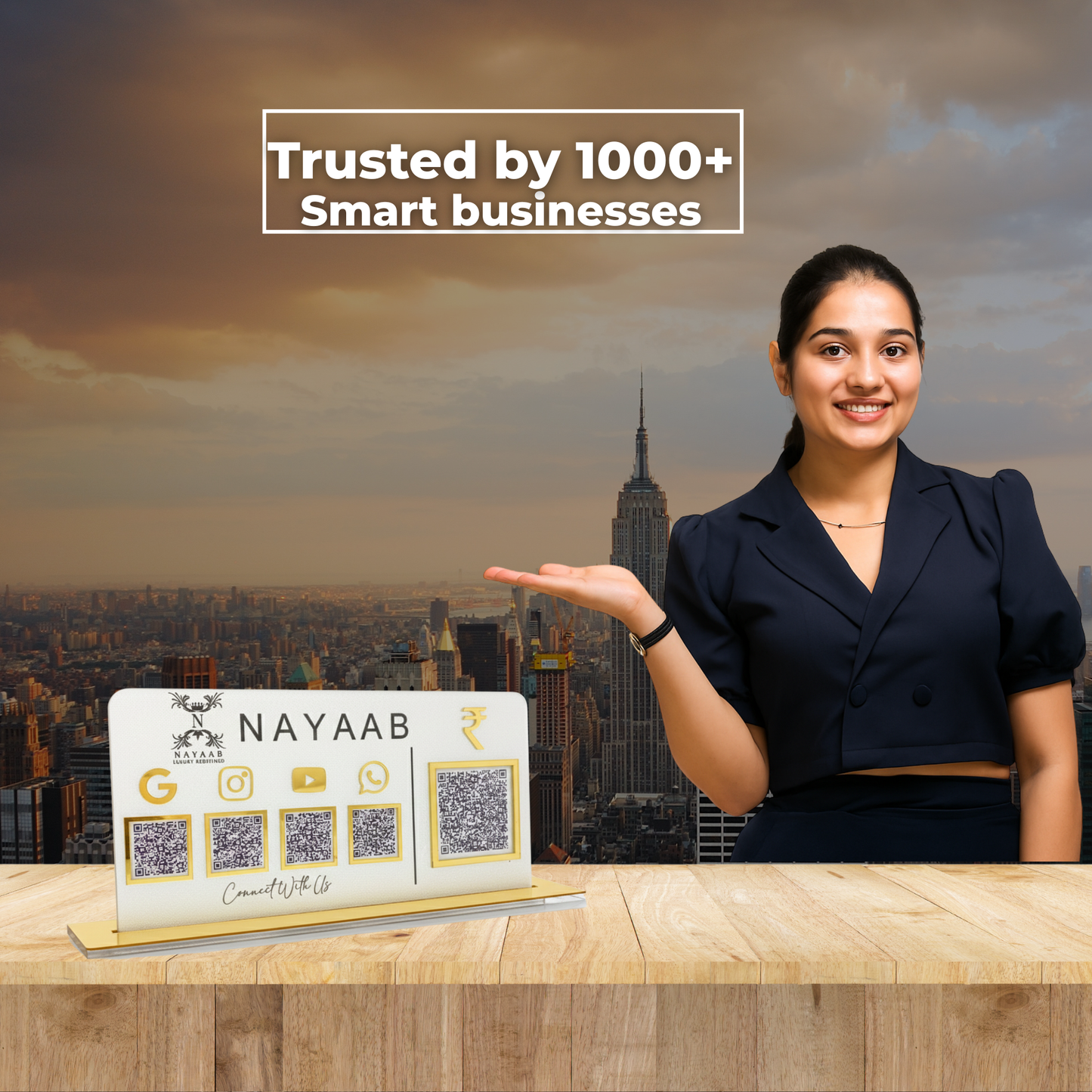 5 QR Payment Frosted Standee