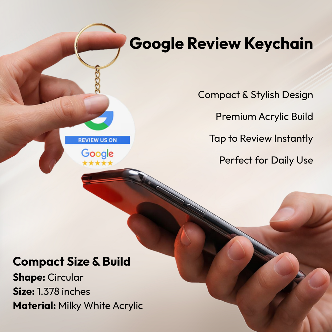 NFC Enabled Google Review Keychain