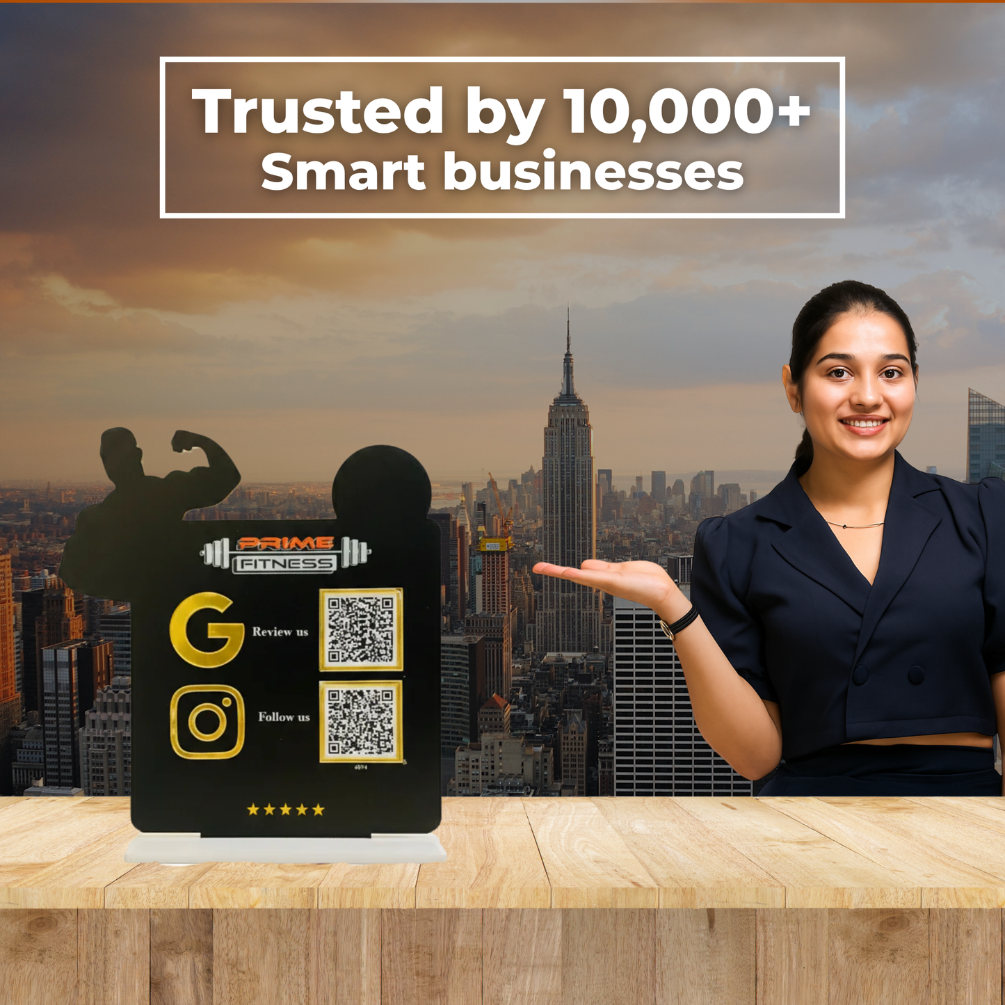 2 QR Gym Shape Standee