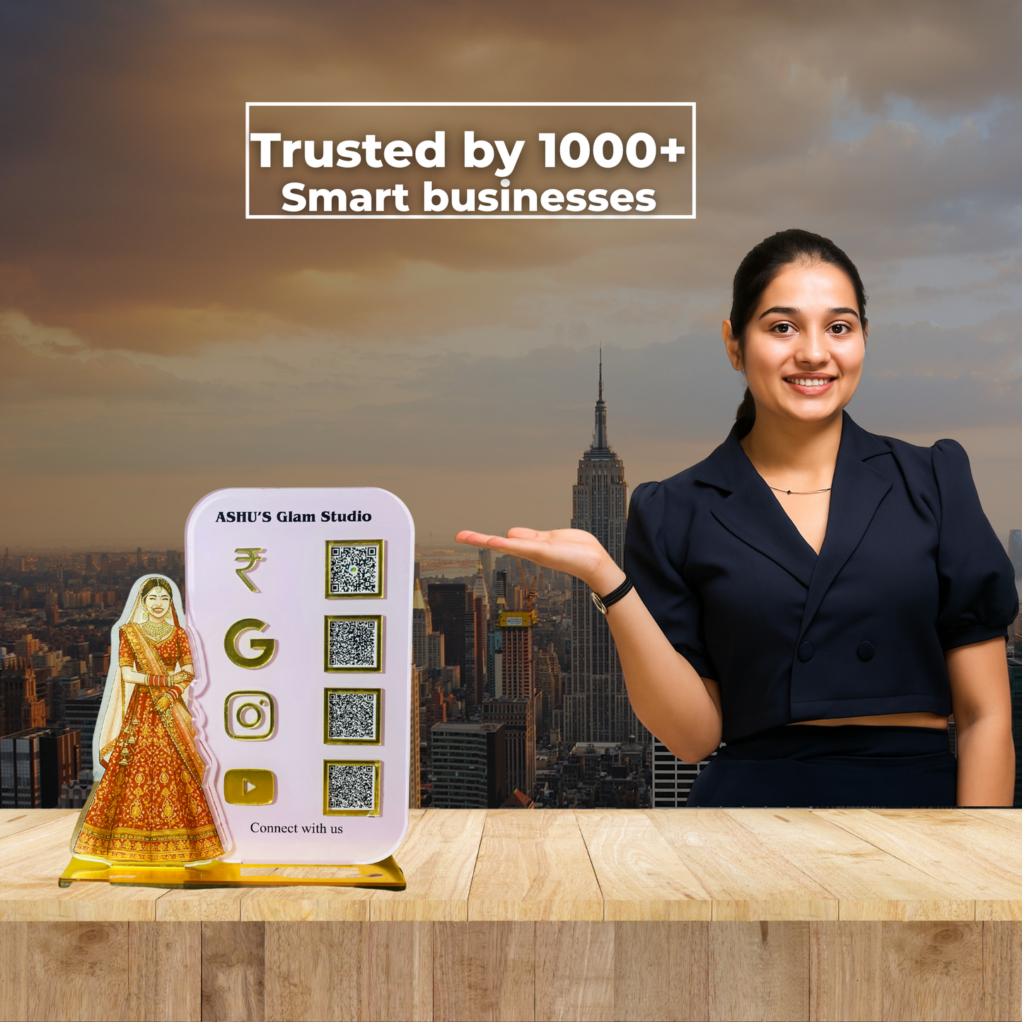 4 QR Bridal Shape Standee