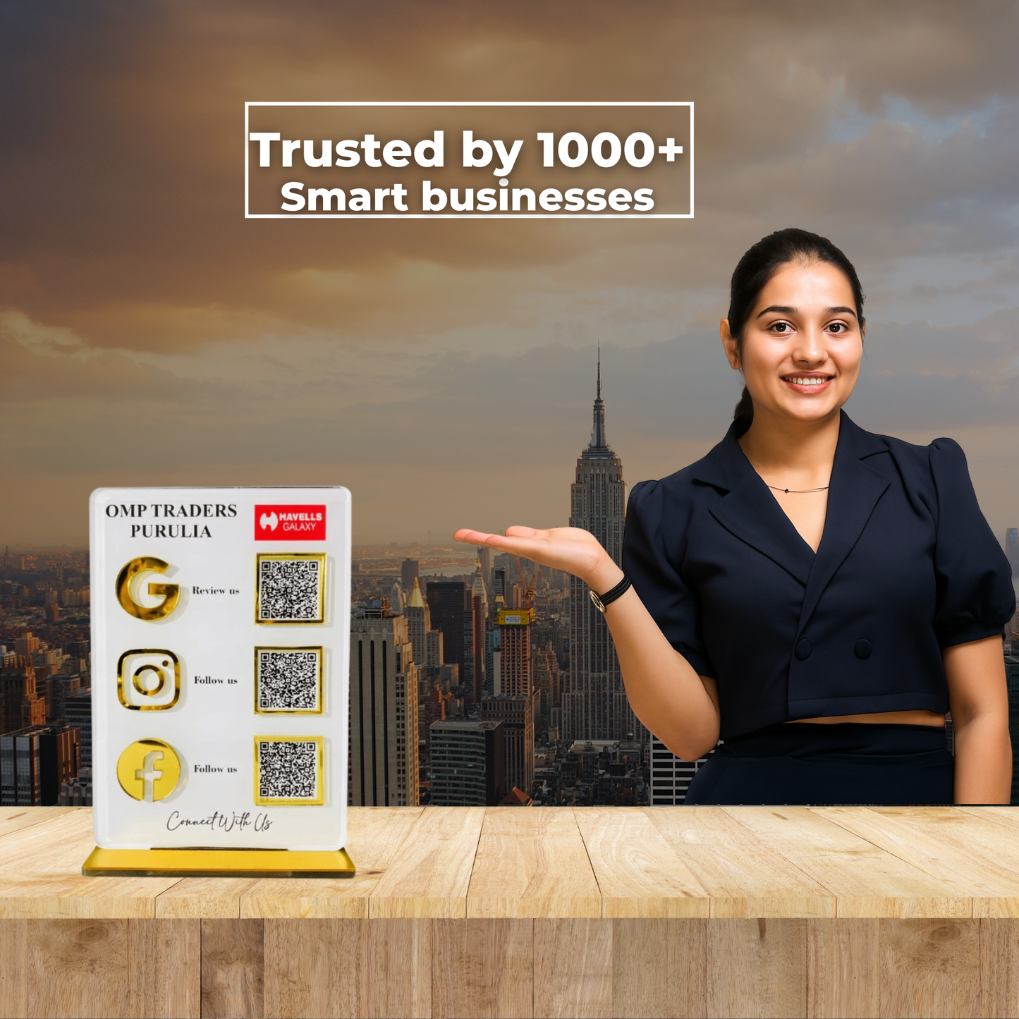 3 QR Vertical Digital Standee