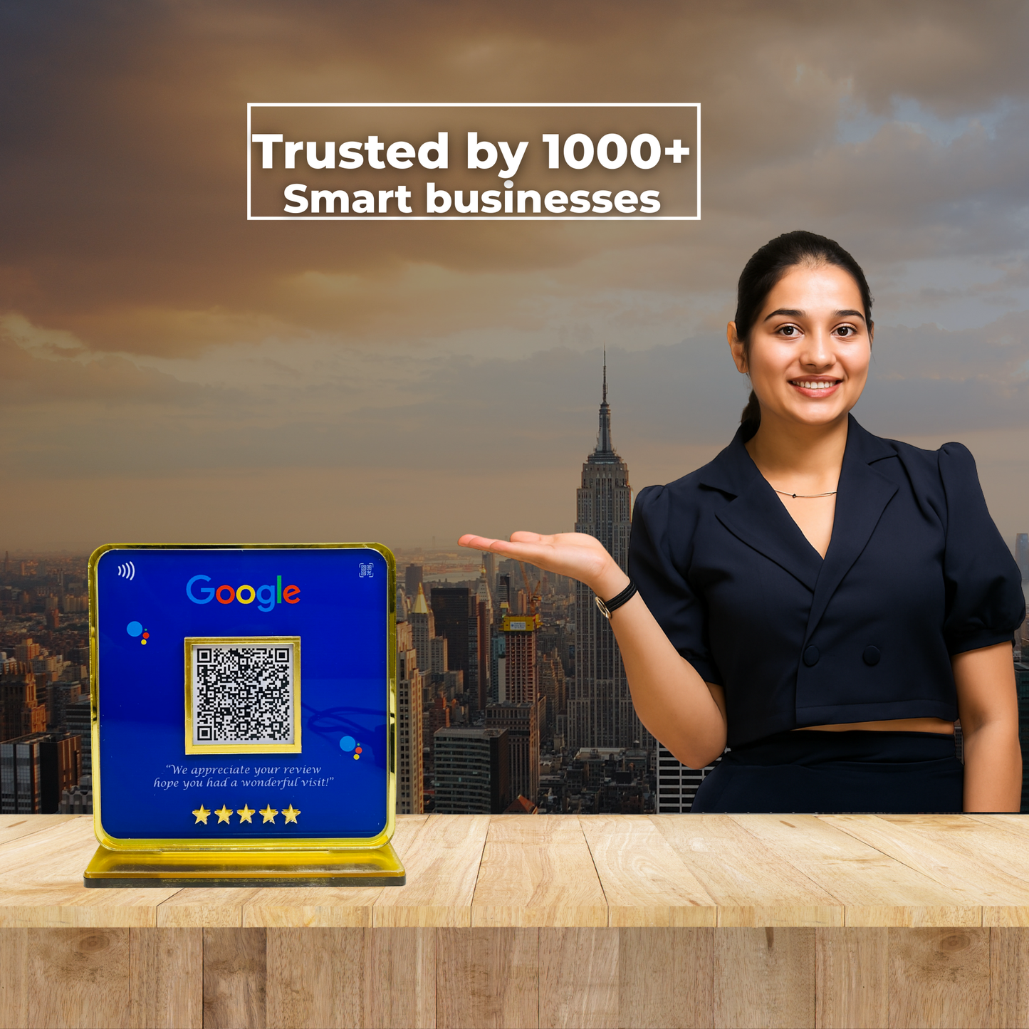 1 QR Google Review Standee