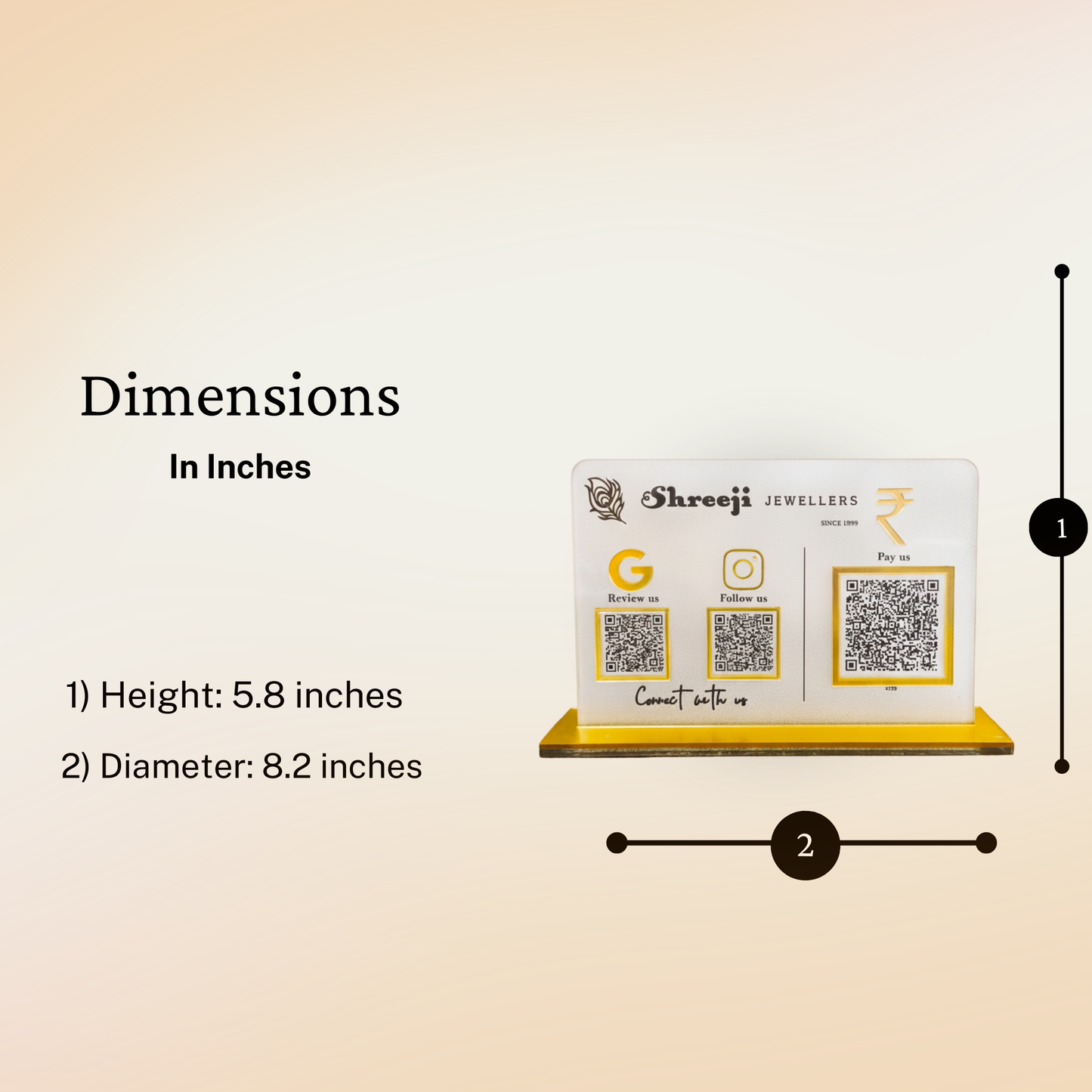 3 QR Frosted Smart Standee