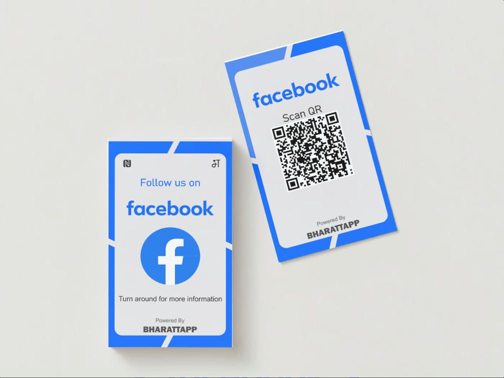 Facebook Social Media NFC QR Card