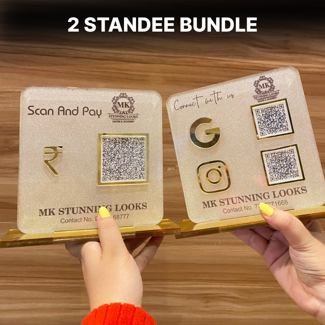 2 Standee Bundle - Google + Instagram + Payment