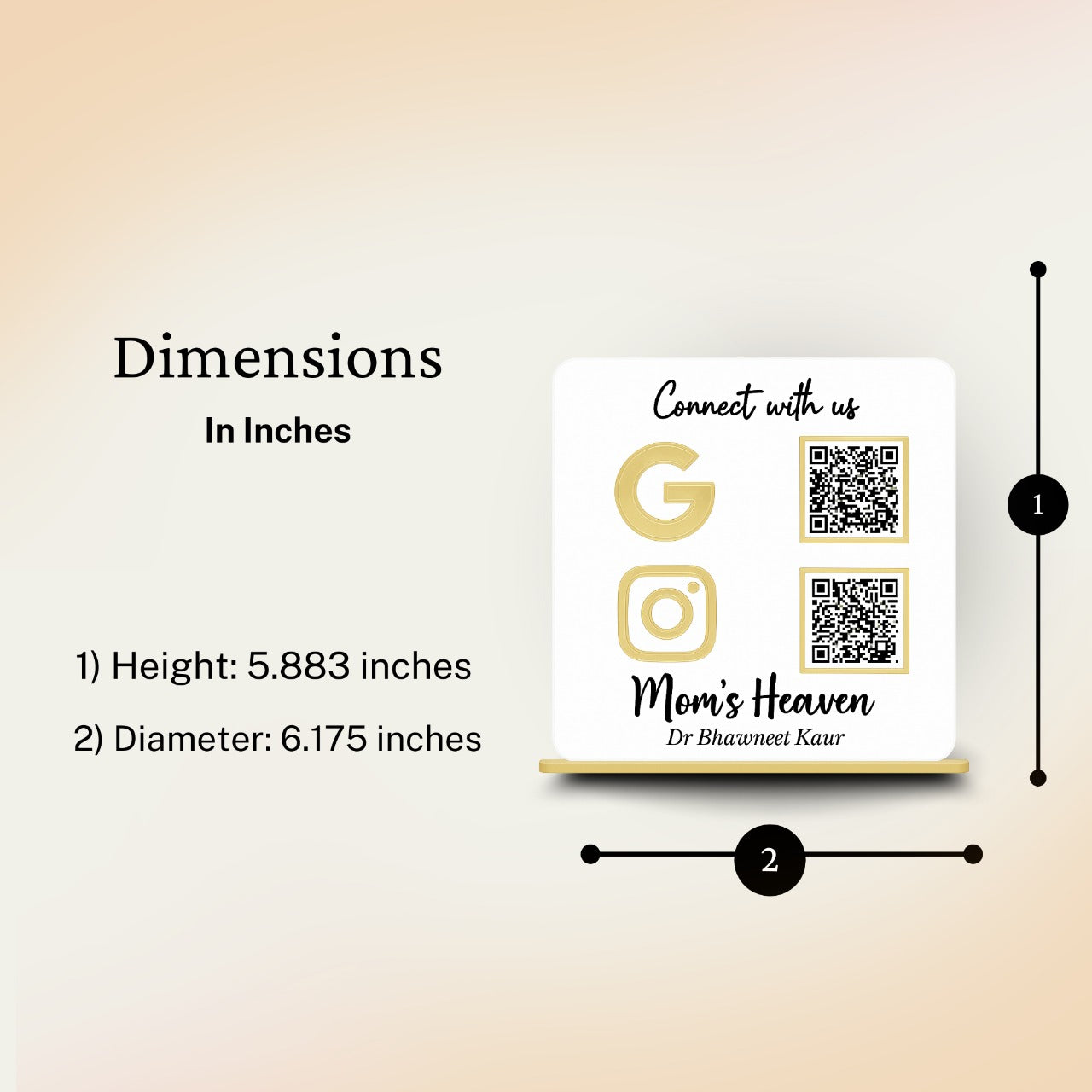 2 QR white Colour Standee