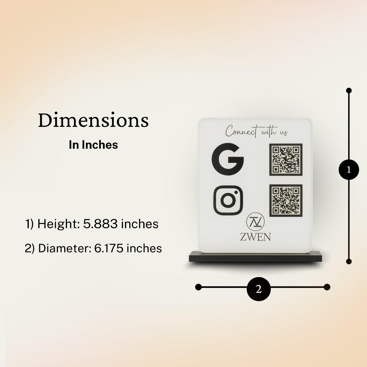 2 QR Premium Standee Black Cutout