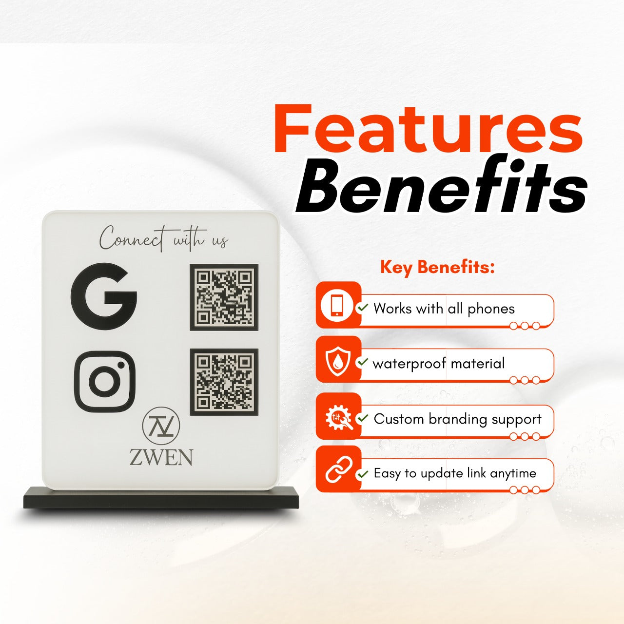 2 QR Premium Standee Black Cutout