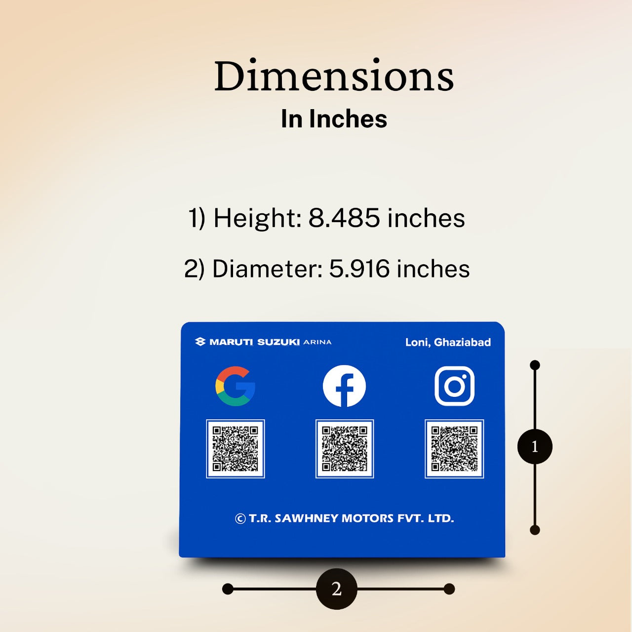 Blue Colour 3 QR Standee