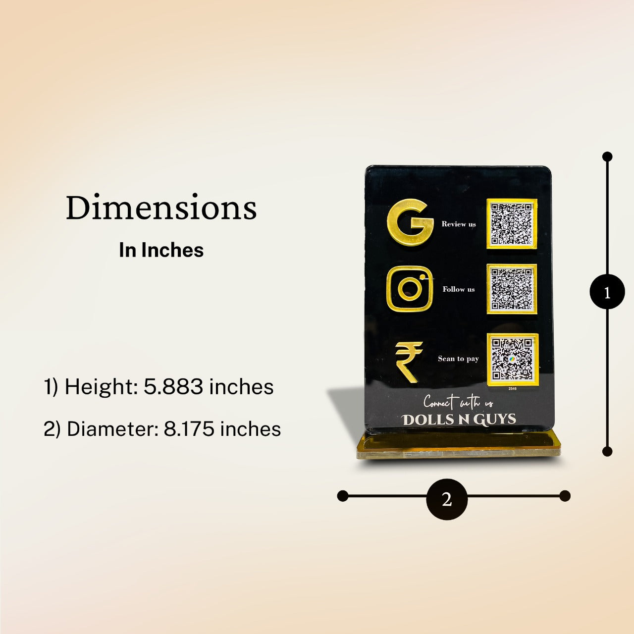 3 QR BlacK Colour Stand