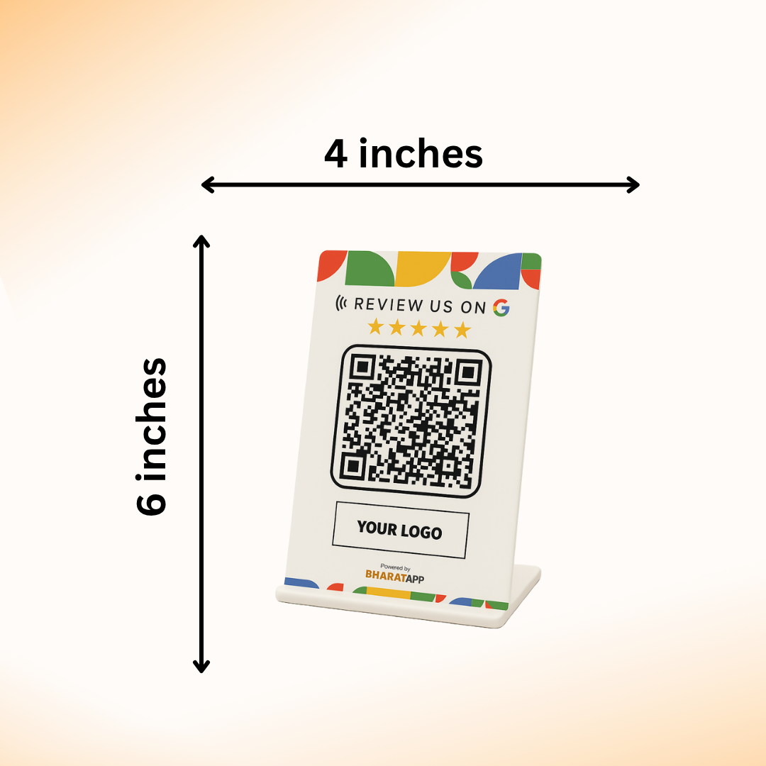 Google reviews PVC QR Code Standee