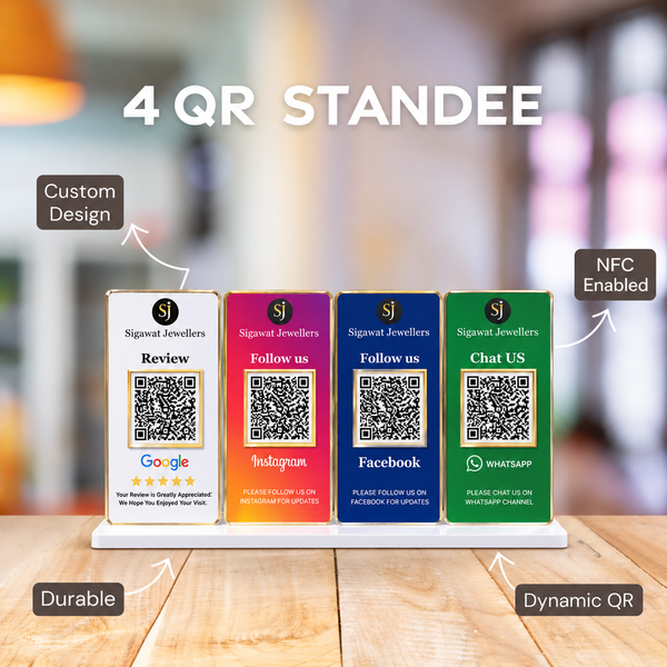 4 QR Stands