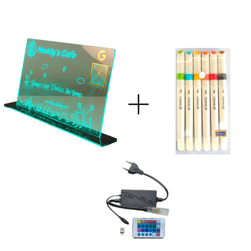 Bharattapp Premium Doodle Art Board with Multi Colour Light & NFC Dynamic QR