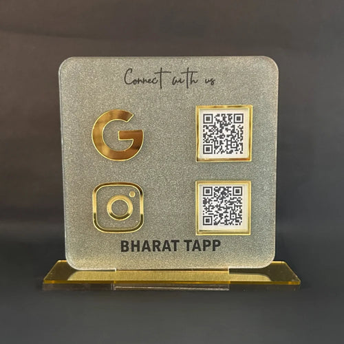 2 QR Digital Frosted Colour Standee