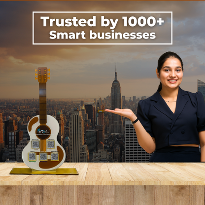 5 QR Guitar Shape Standee