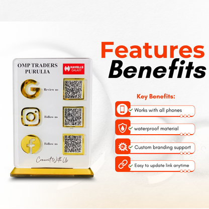 3 QR Vertical Digital Standee