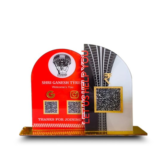 3 QR Premium Round Shape Standee