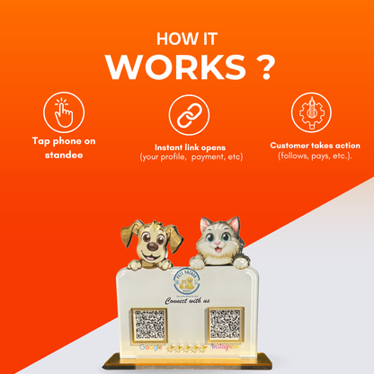 2 QR Pet Store Standee