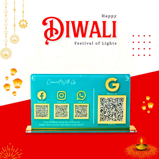 3-in-1 Multi Colour QR Standee with Payment QR