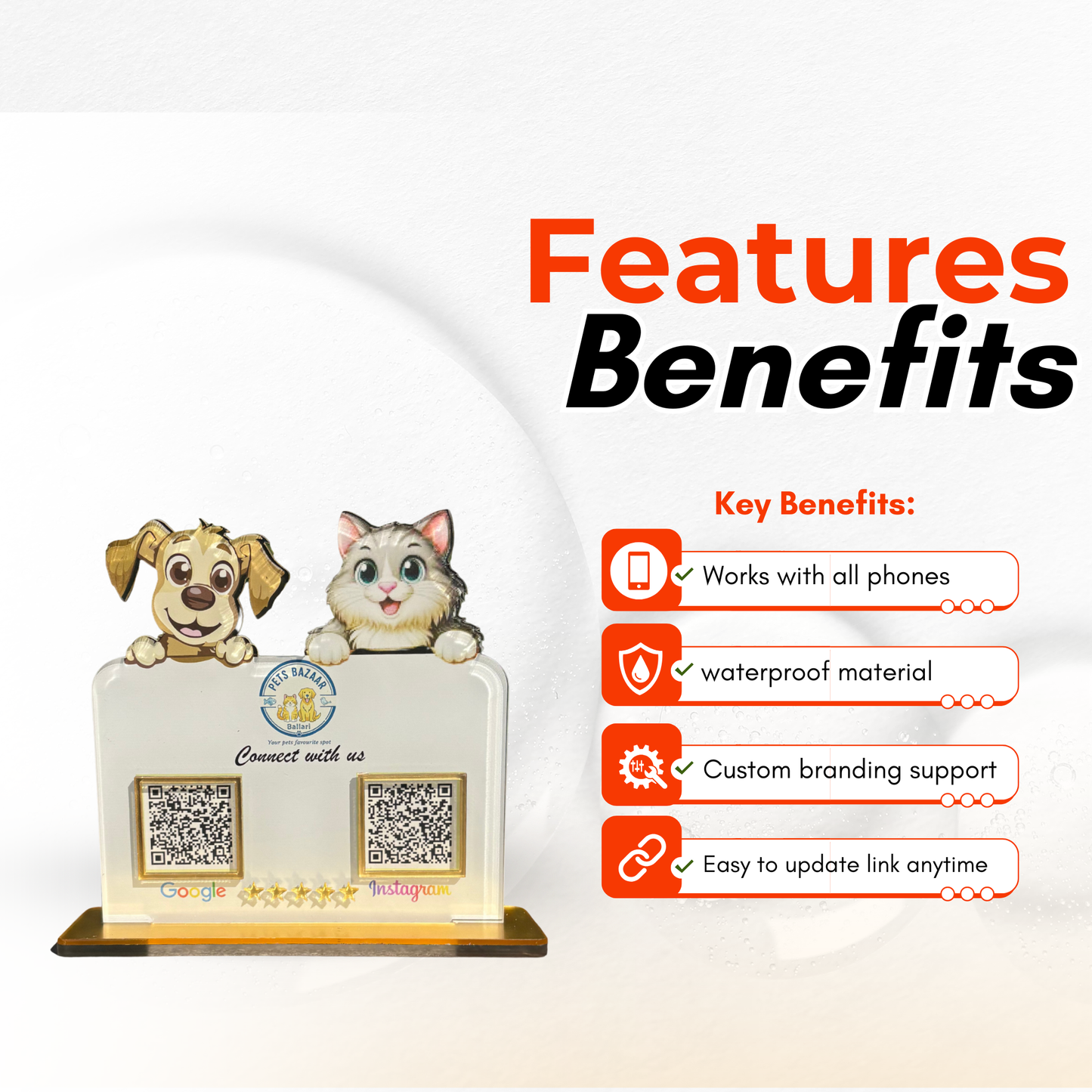 2 QR Pet Store Standee