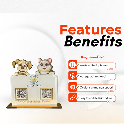 2 QR Pet Store Standee