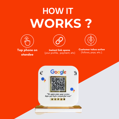 1 QR Google Review Standee