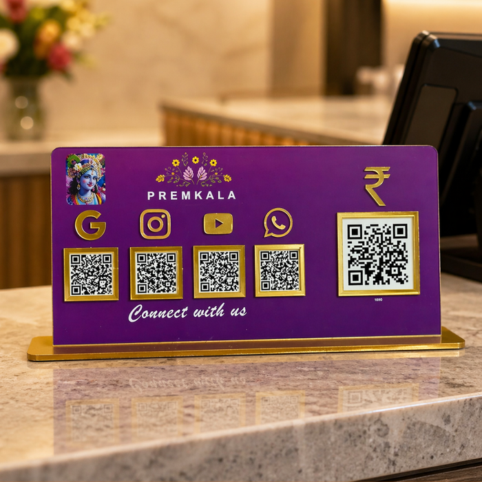 5 QR NFC Enabled Smart Standee For Jewellers