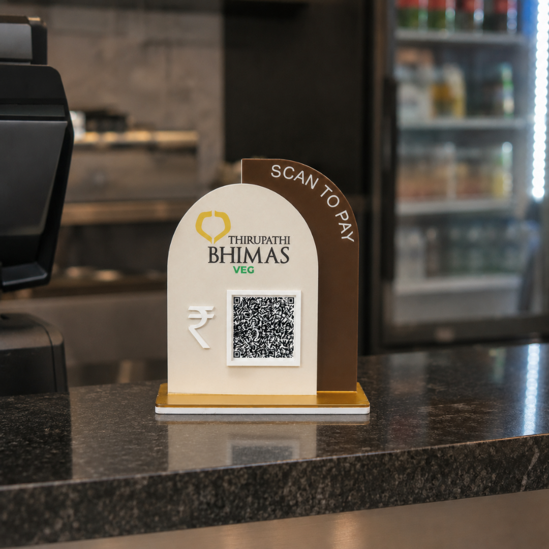 1 QR Payment Standee For Restaurant Cafe Hotel