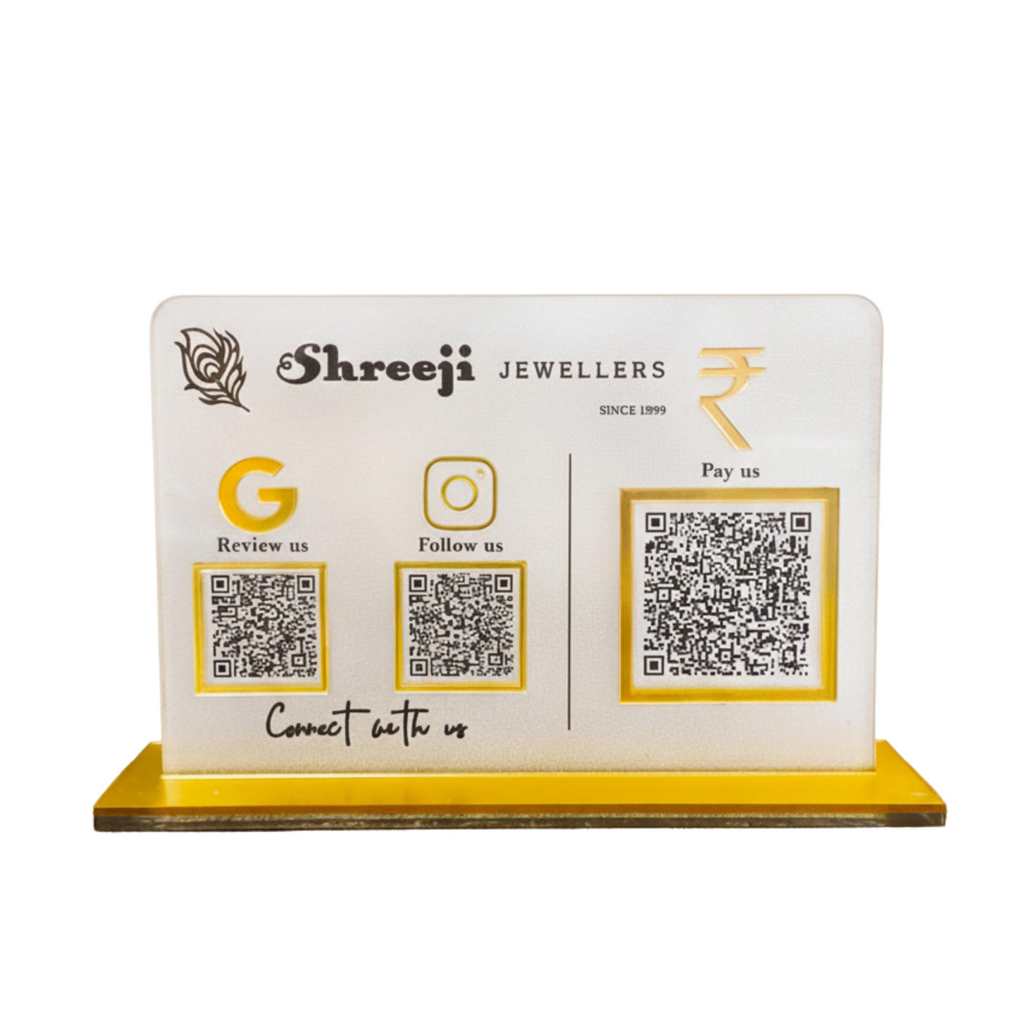 3 QR Frosted Smart Standee