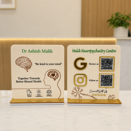 2 QR NFC Enabled Bundle With Instructions For Neuropsychiatry Clinic And Hospital