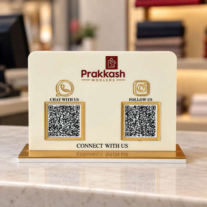 2 QR NFC Enabled Horizontal Standee