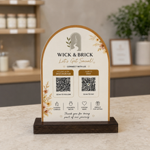 2 QR Round Shape Customize NFC Enabled Standee For Decor Spa Hotel