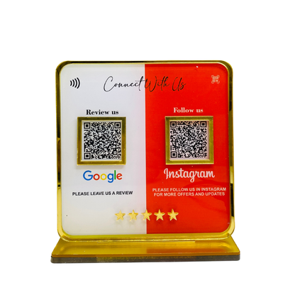 2 QR Golden Border standee