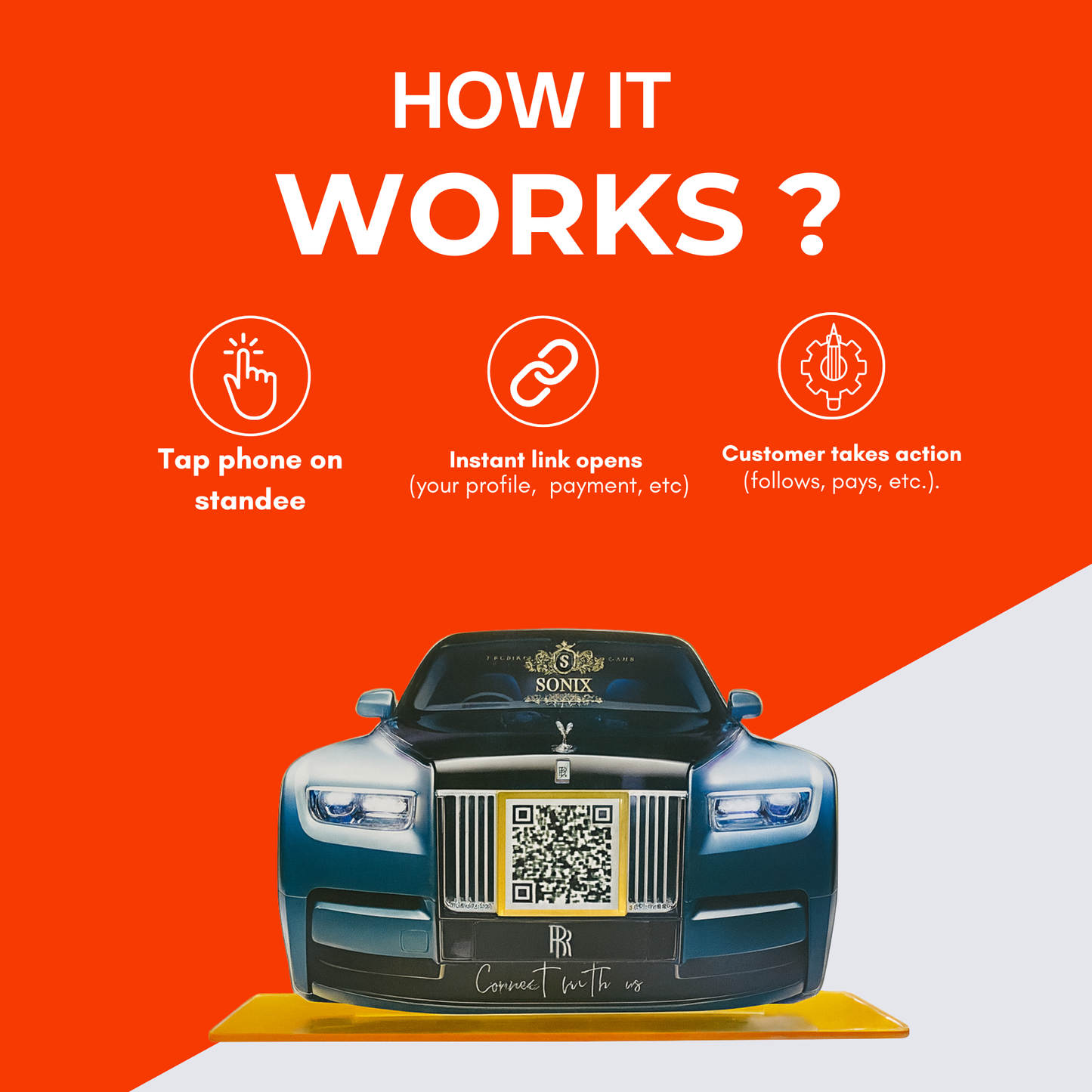 1 QR Car Shape Standee