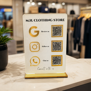 3 QR Frosted Vertical Standee