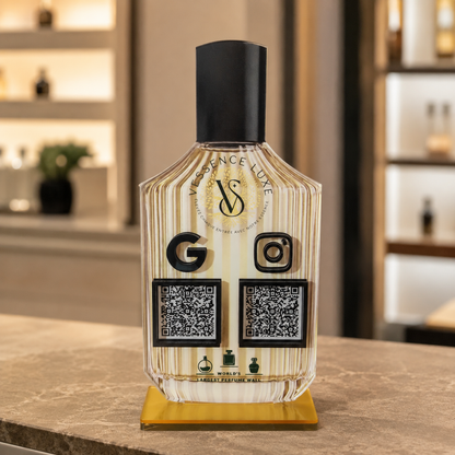 2 QR NFC Enabled Bottle Shape Standee For Perfume Shops