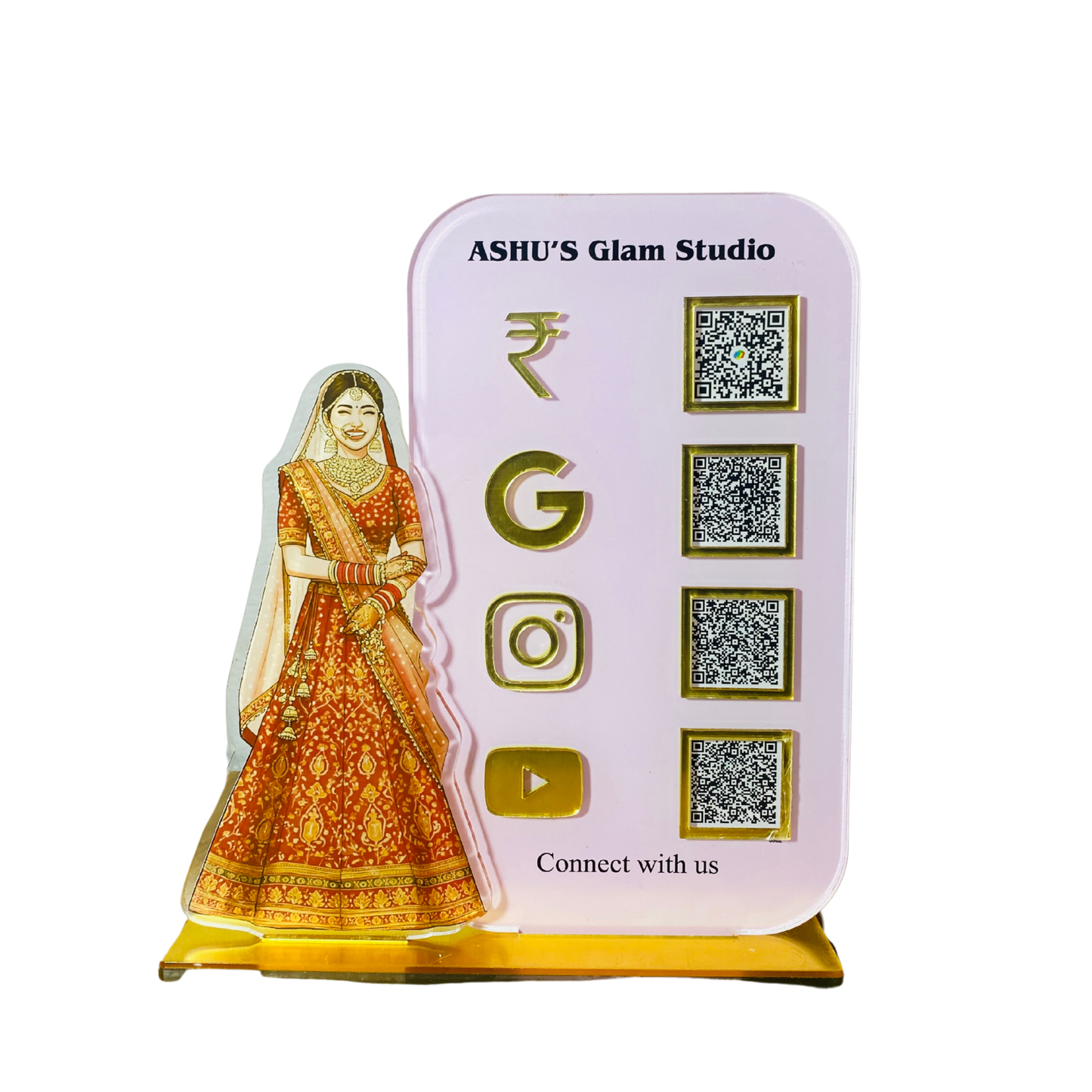 4 QR Bridal Shape Standee