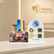 2 QR NFC Enabled Hospital Building Cut Out Standee For Clinic Hospitals Health Care