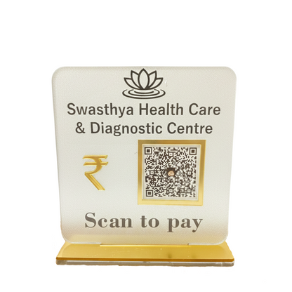 1 QR Frosted Payment Standee