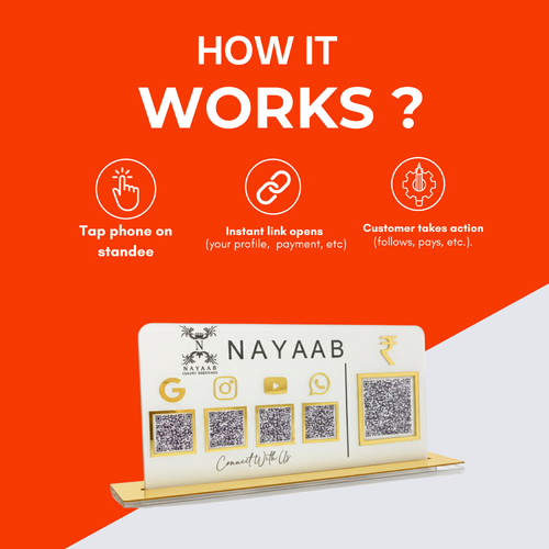 5 QR Horizontal Payment  Standee