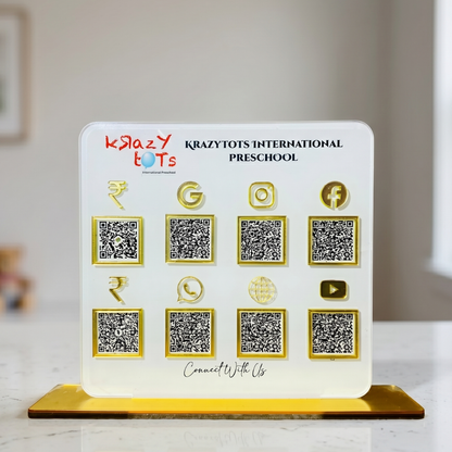 8 QR NFC Enabled Premium Square Shape Standee