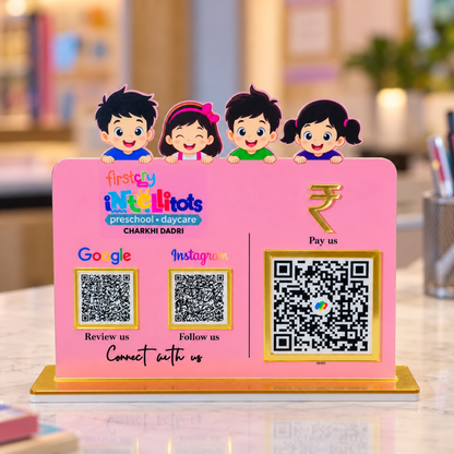 3 QR NFC Enabled Child Cutout Standee