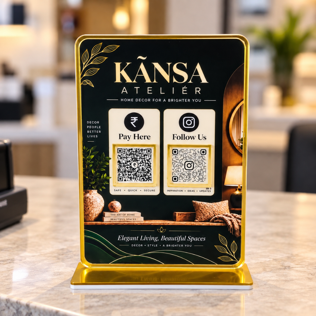 2 QR NFC Enabled Sofa Printed Standee