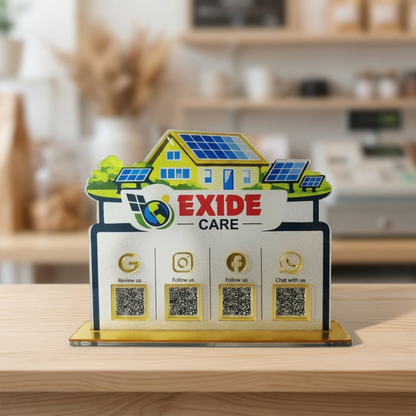4 QR NFC Enabled House Cut Out Standee For Solar House Builder
