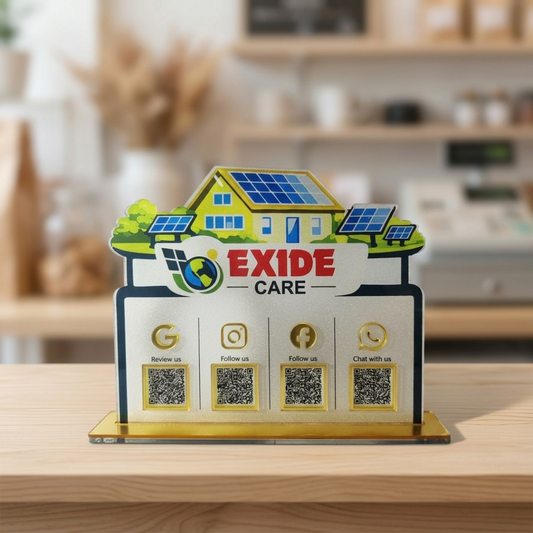 4 QR NFC Enabled House Cut Out Standee For Solar House Builder