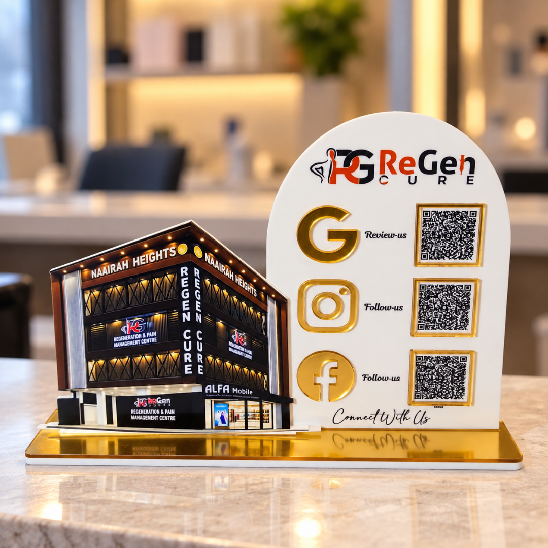 3 QR NFC Enabled Mall Cut Out Standee Standee